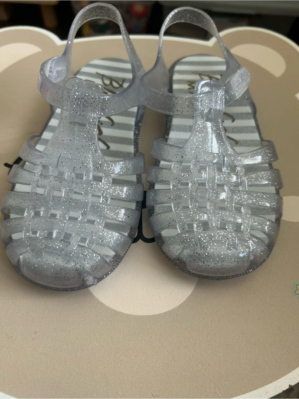 Sparkle Clear Jelly Sandals for Kids